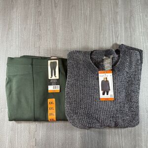 Banana Republic Matty M 2-piece Lot Size XXL NWT Gray Chenille Green Ponte Pant